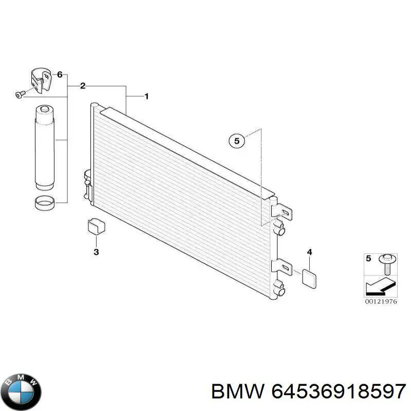 Конденсатор кондиціонера BMW 64536918597 ціна, від 90.89 USD