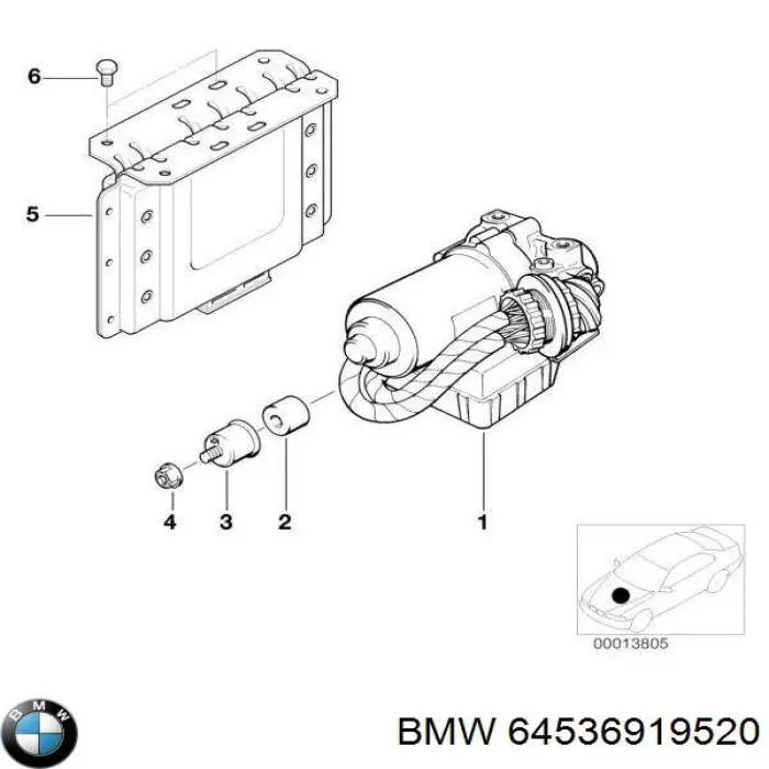 Кронштейн/хомут глушника, задній 11611720056 BMW