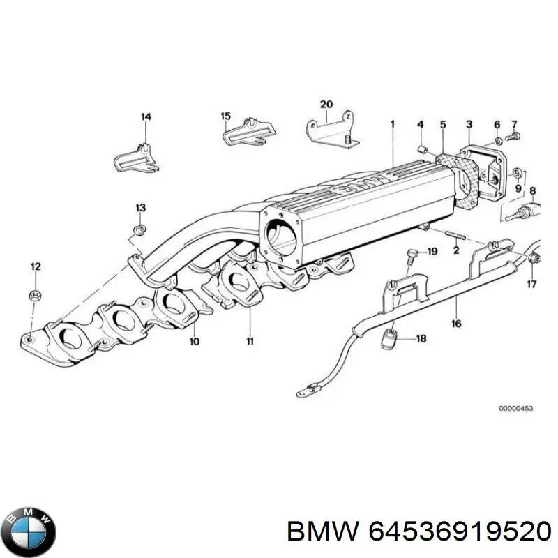 Кріплення глушника заднє BMW 11611720056