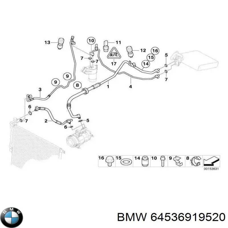 11611720056 BMW З'єднувач вихлопної задній