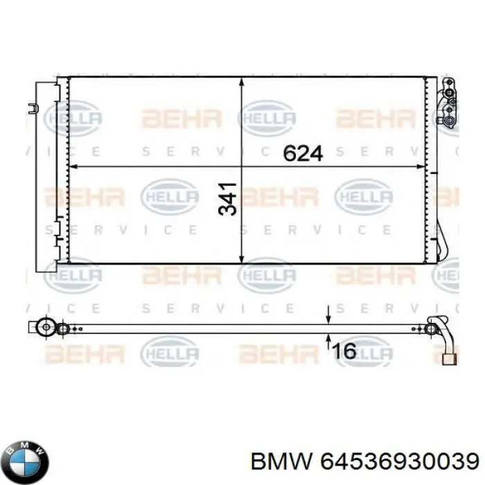 64536930039 BMW радіатор кондиціонера
