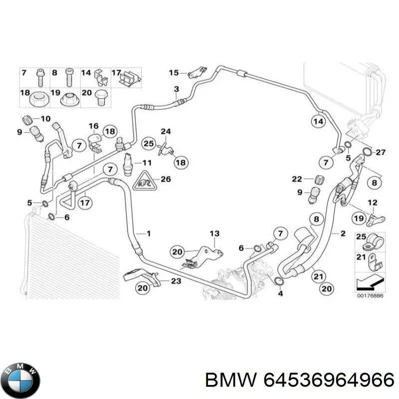  BMW 64536964966 ціна, від 6.33 USD