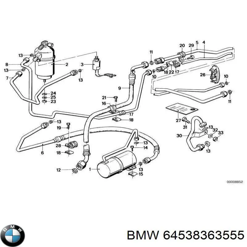 Ресивер-осушувач кондиціонера BMW 64538363555 ціна, від 155.26 USD