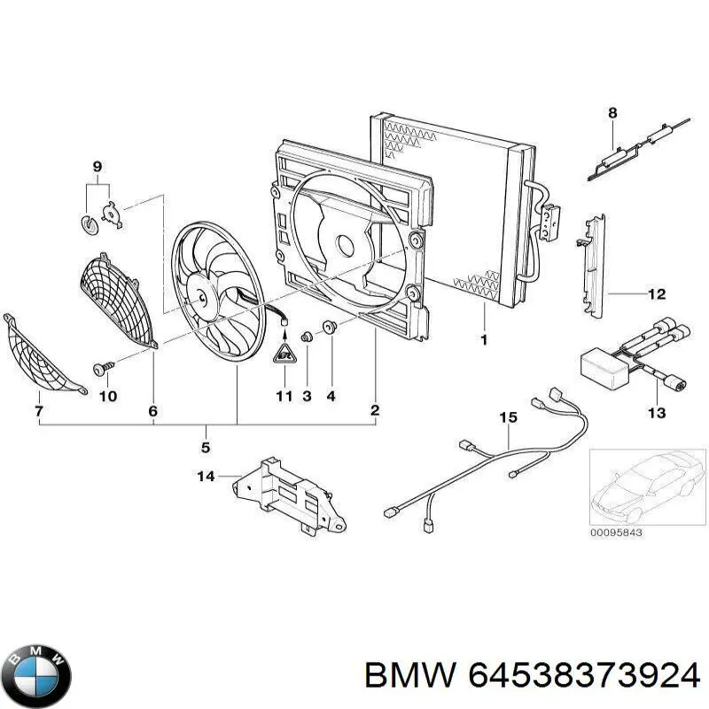 Радіатор кондиціонера 8373924 BMW