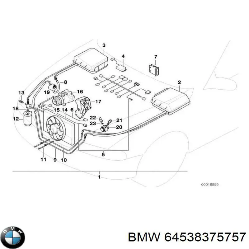 Ресивер-осушувач кондиціонера 64538375757 BMW