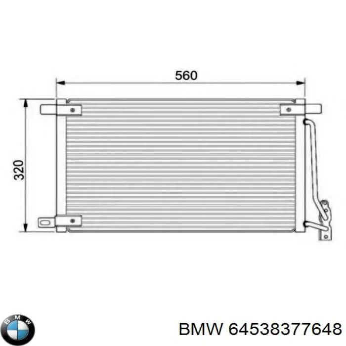 Конденсатор кондиціонера BMW 64538377648 ціна, від 31.66 USD