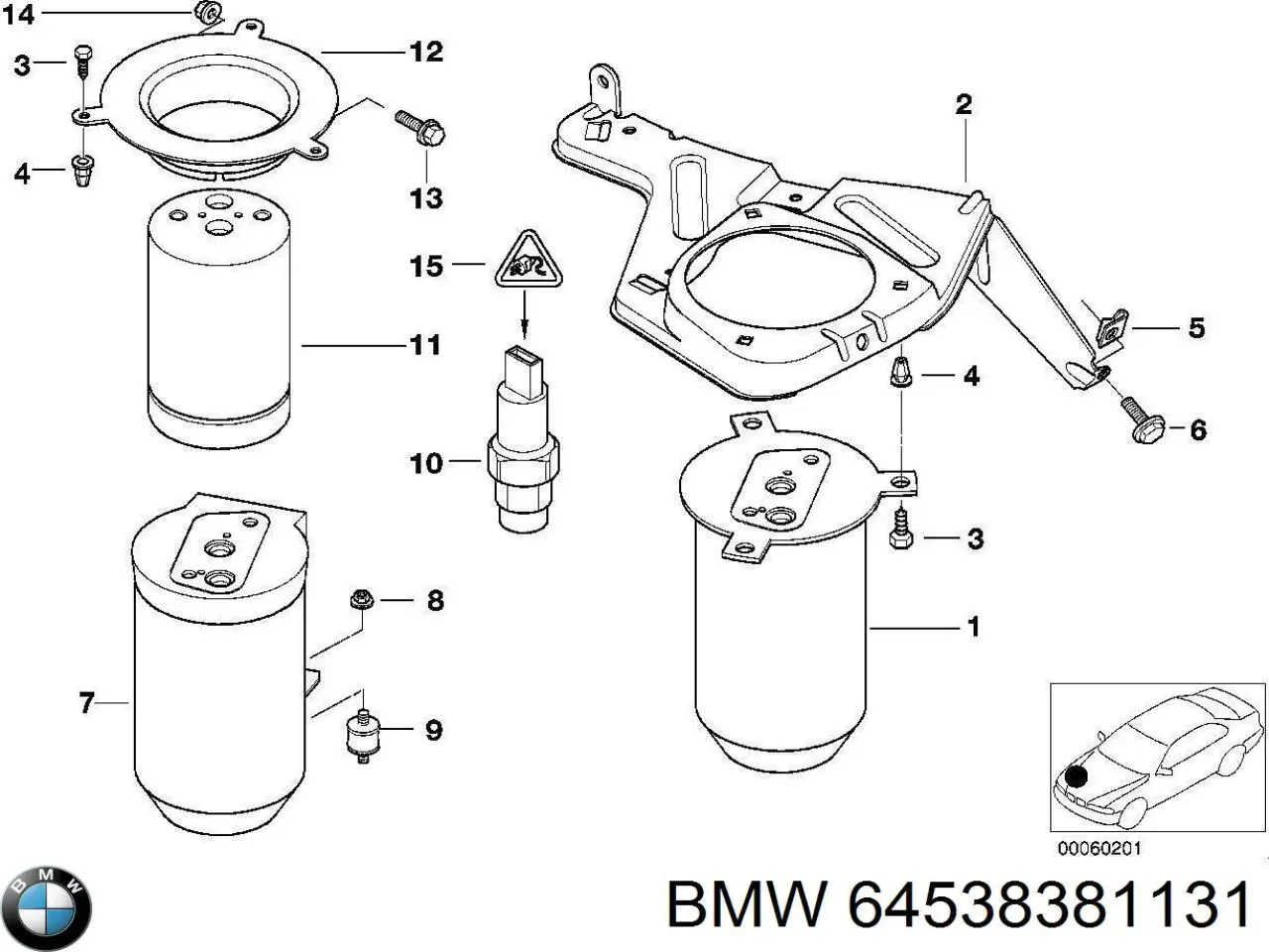 Купити 64538381131 BMW 
