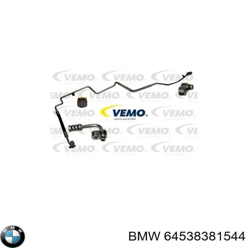 Шланг кондиціонера, від радіатора до випарника BMW 64538381544 ціна, від 22.55 USD