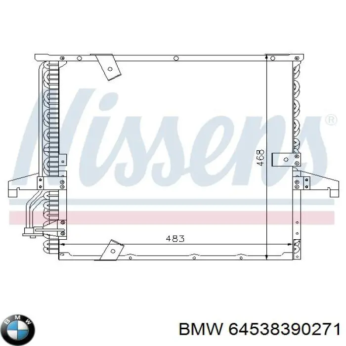 Купити 64538390271 BMW Радіатор системи охолодження кондиціонера