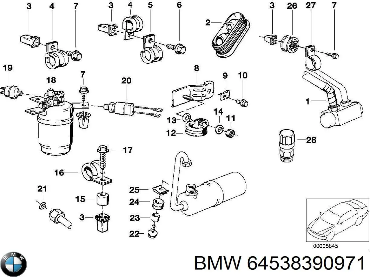 64538390971 BMW Датчик тиску