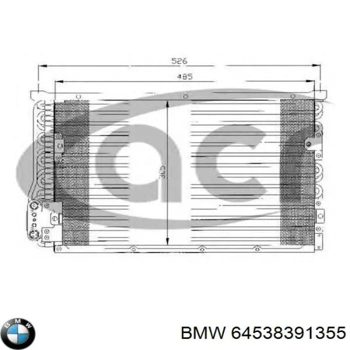 64538391355 BMW радіатор кондиціонера