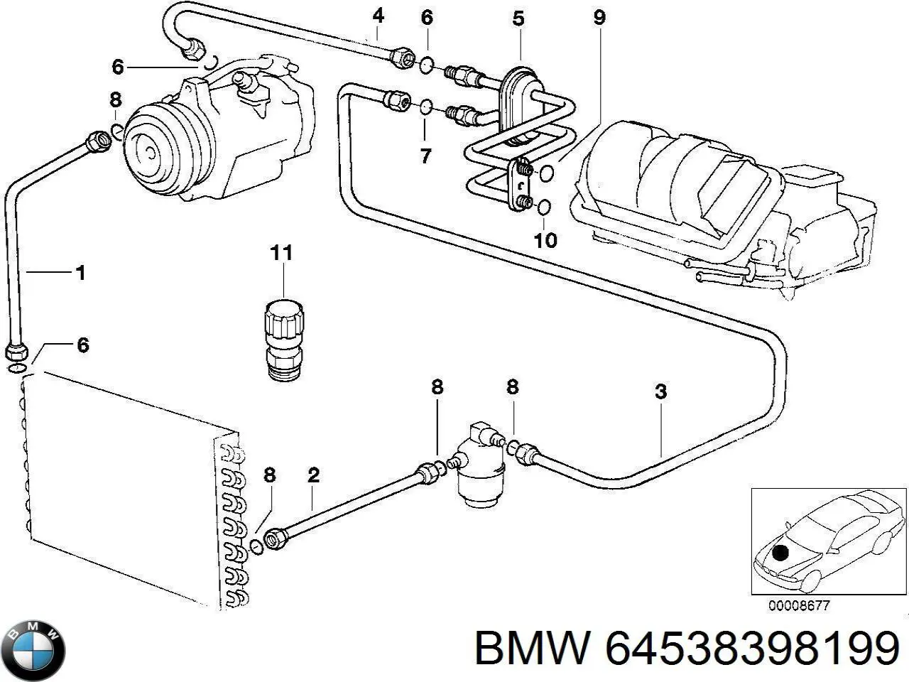  BMW 64538398199 ціна, від 63.33 USD