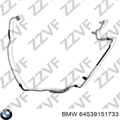 64536952992 BMW Шланг кондиціонера, від радіатора до випарника