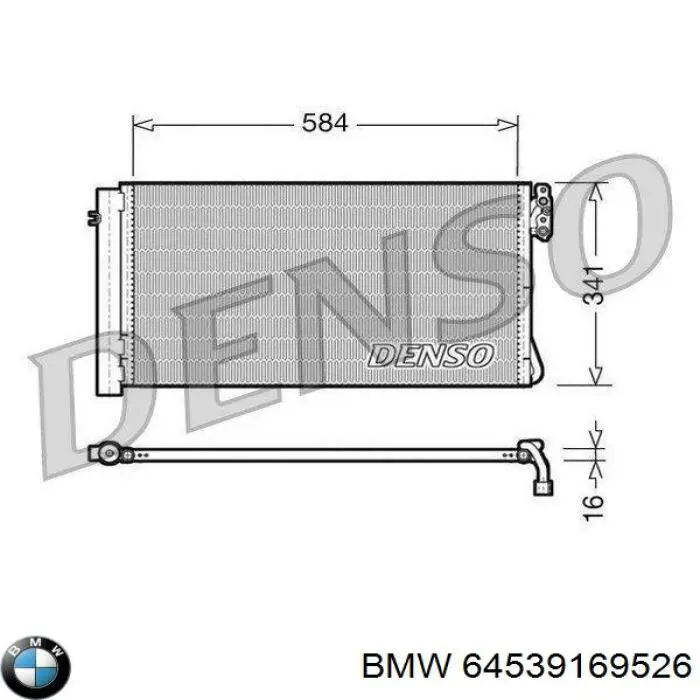 Конденсатор кондиціонера BMW 64539169526 ціна, від 65.37 USD