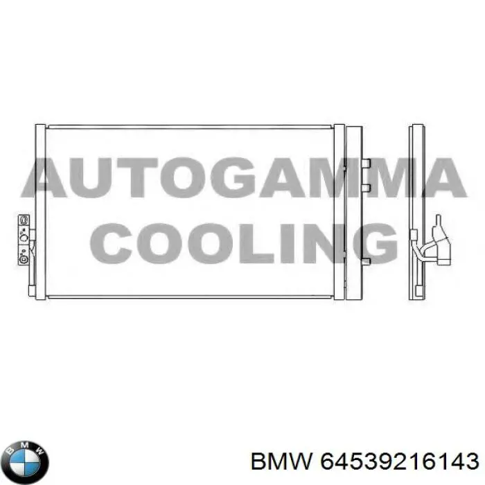 Радіатор кондиціонера 64539216143 BMW