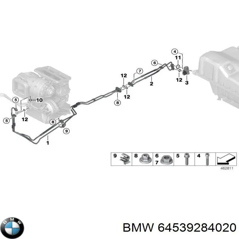 Кільце приймальної труби глушника 64539284020 BMW