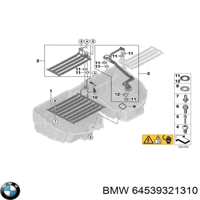 Купити 64539321310 BMW Шланг кондиціонера, від компресора до радіатора