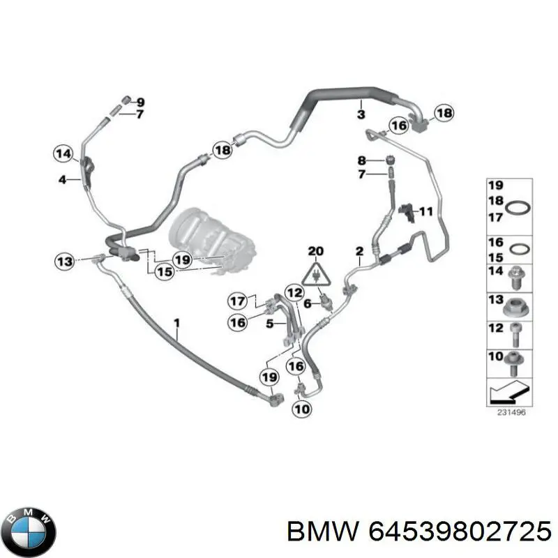  BMW 64539802725 ціна, від 30.09 USD