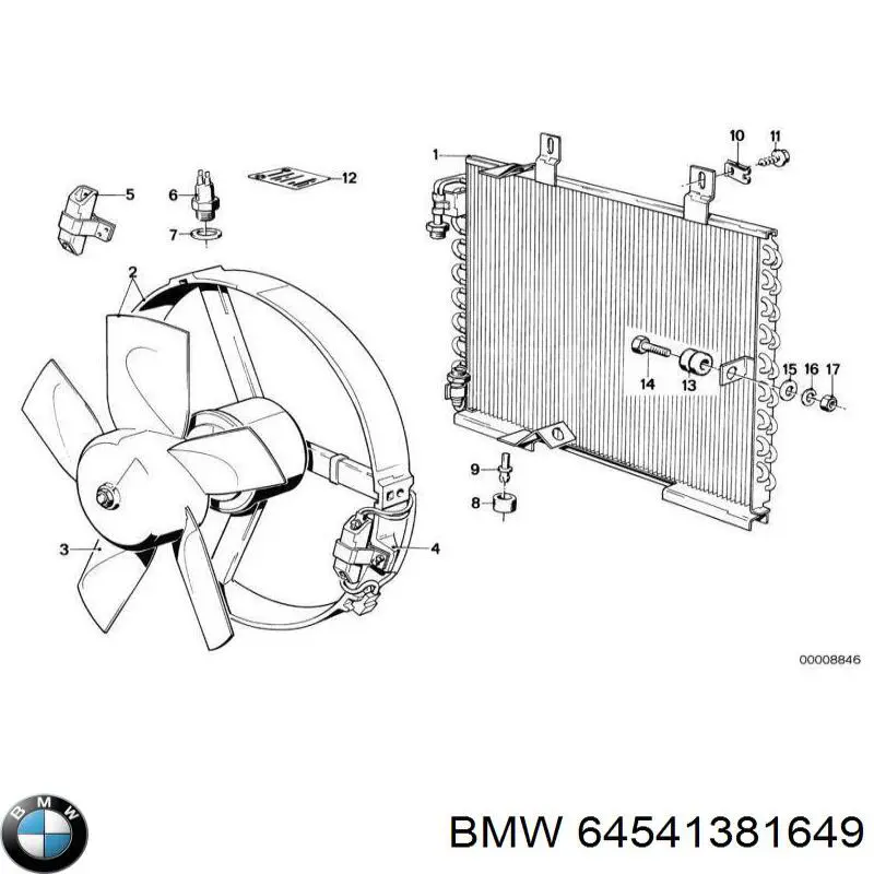 Купити 64541381649 BMW Дифузор вентилятора