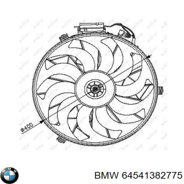 Вентилятор/крильчатка радіатора кондиціонера 64541382775 BMW