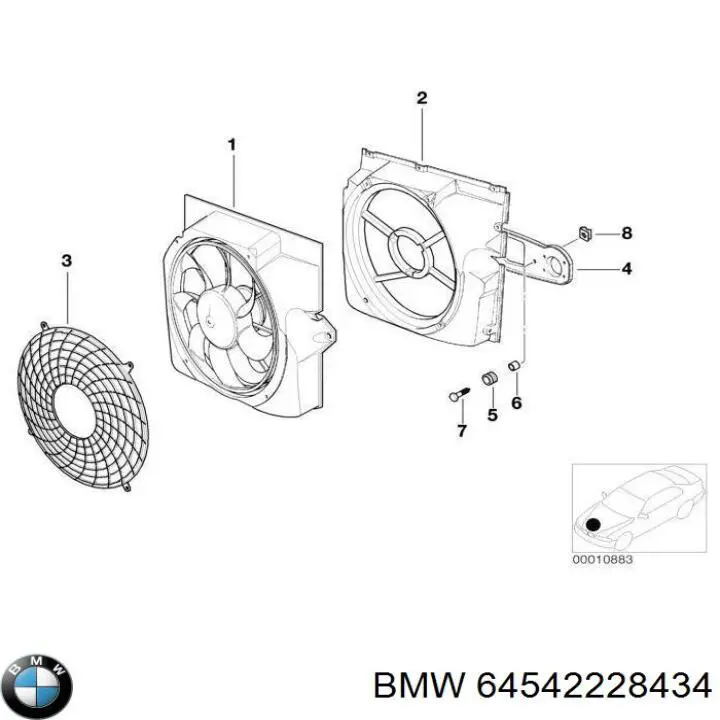 64542228434 BMW 