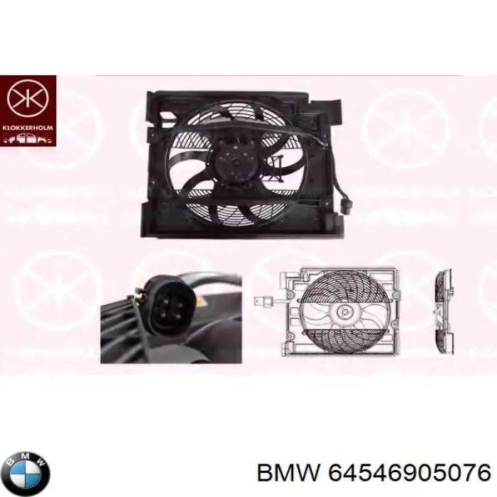 Дифузор радіатора охолодження, в зборі з двигуном і крильчаткою BMW 64546905076 ціна, від 161.47 USD