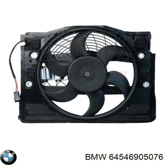 Купити 64546905076 BMW Дифузор радіатора охолодження, в зборі з двигуном і крильчаткою