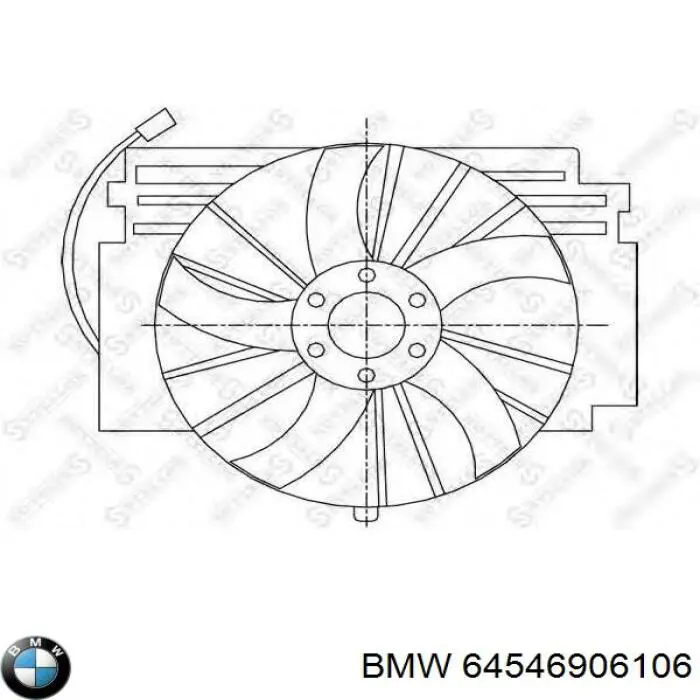 64546906106 BMW Дифузор (кожух) радіатора кондиціонера
