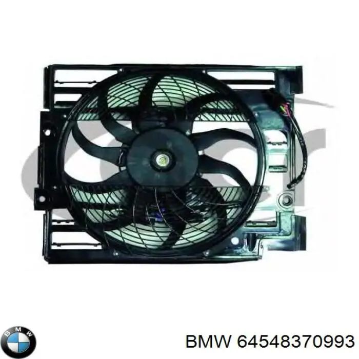 Купити 64548370993 BMW Дифузор радіатора кондиціонера, в зборі з крильчаткою і двигуном