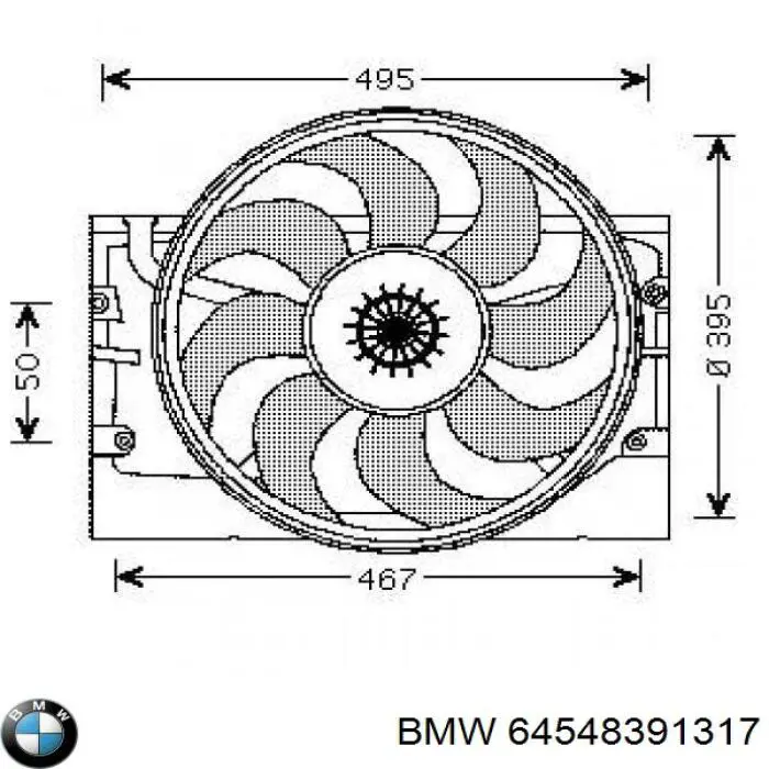 Купити Вентилятор охолодження радіатора BMW 3  E36