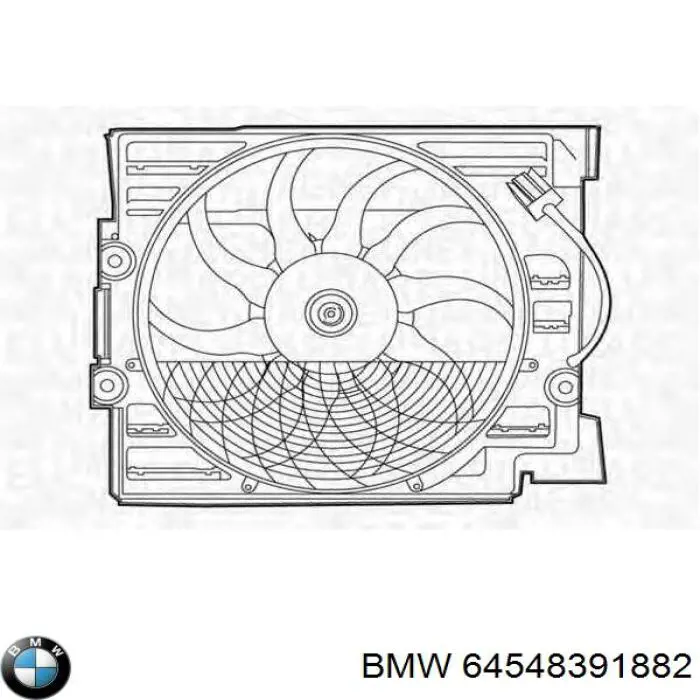 Дифузор радіатора охолодження, в зборі з двигуном і крильчаткою BMW 64548391882 ціна, від 134.22 USD