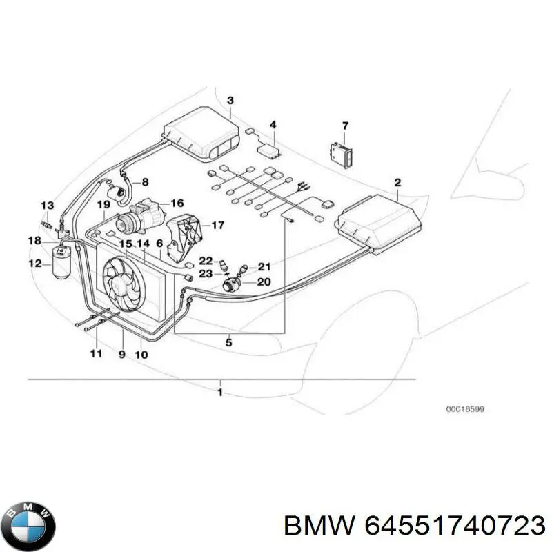 64551740723 BMW Кронштейн компресора кондиціонера