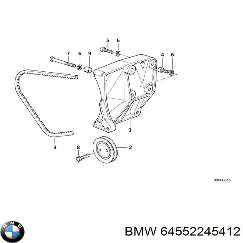 2245127 BMW Кронштейн компресора кондиціонера
