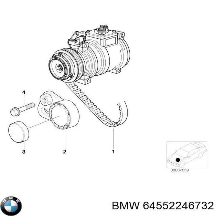 Купити 64552246732 BMW Ремінь генератора