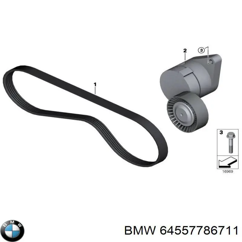 Натягувач приводного ременя 64557786711 BMW