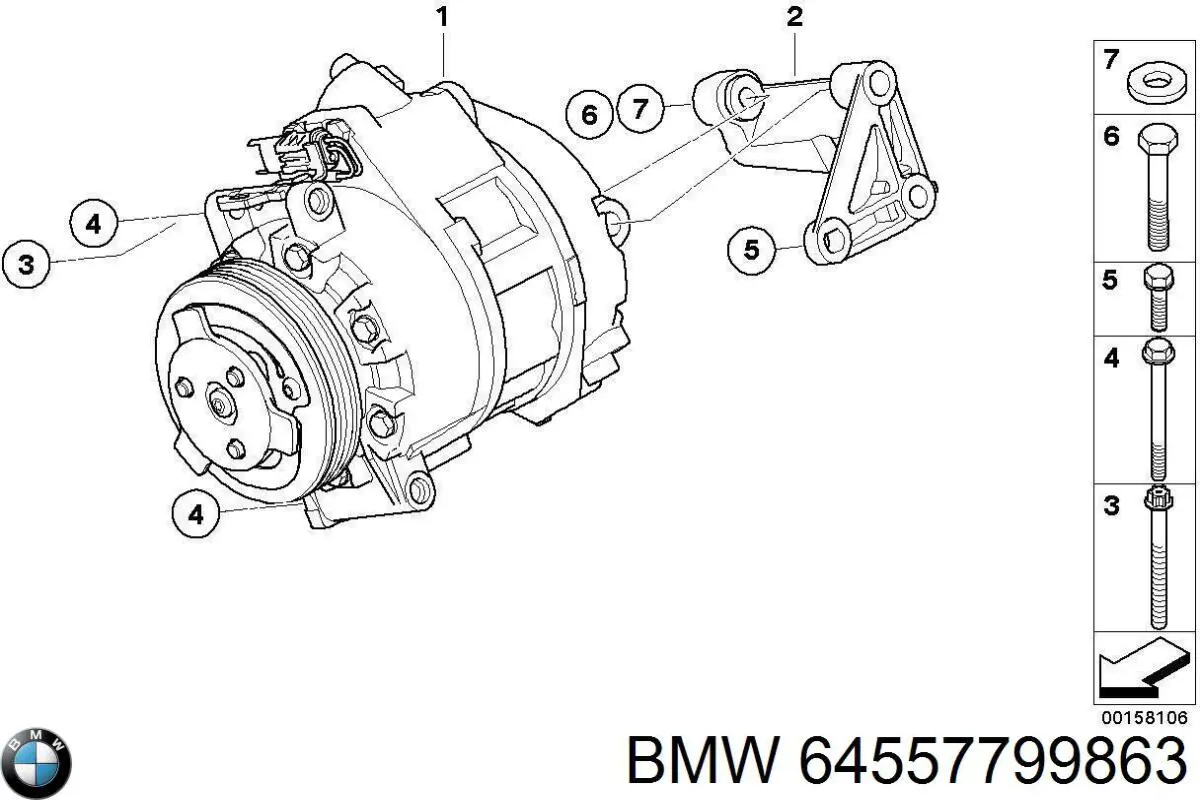  64557799863 BMW