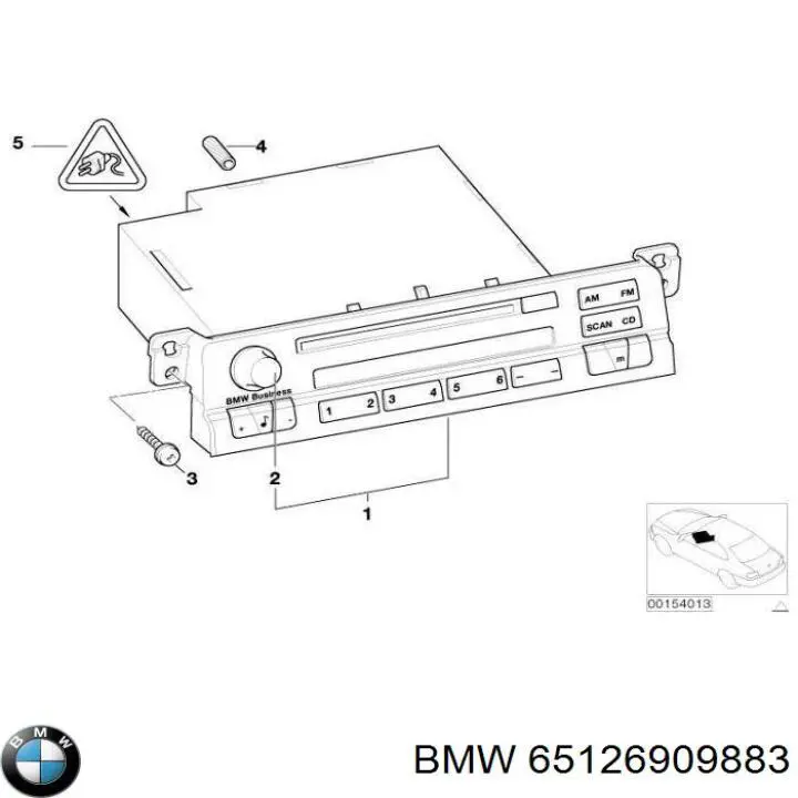 65126909883 BMW Магнітола (радіо AM/FM)