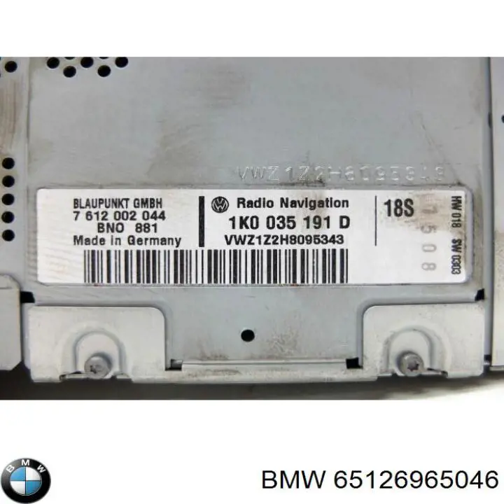 Магнітола (радіо AM/FM) 65126965046 BMW