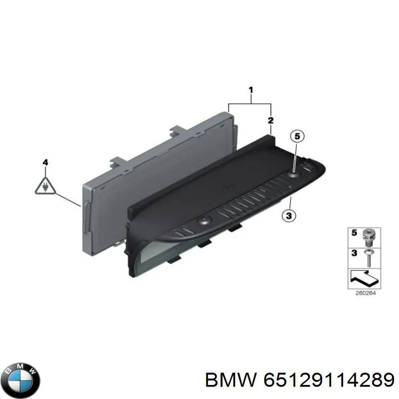 Купити 65129114289 BMW Пістон (кліп) кріплення підкрилки переднього крила