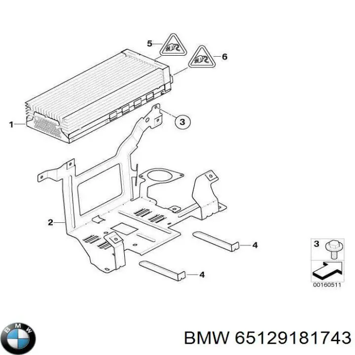 Підсилювач звуку аудіосистеми BMW 65129181743 ціна, від 316.73 USD