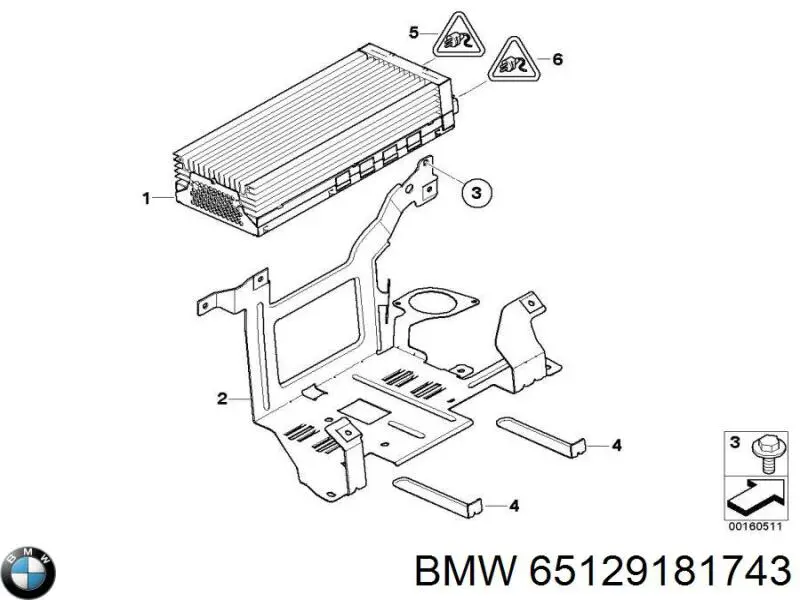 65129181743 BMW підсилювач звуку аудіосистеми