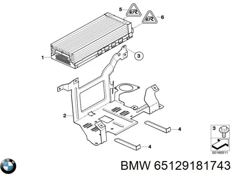 Підсилювач звуку аудіосистеми 65129181743 BMW