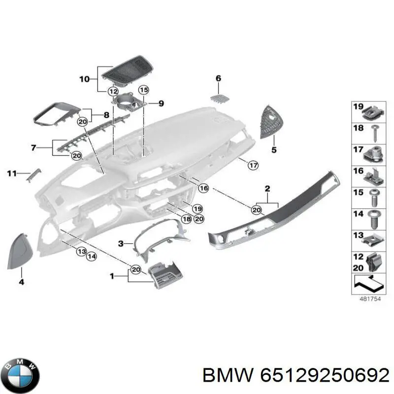 Купити 65129250692 BMW 