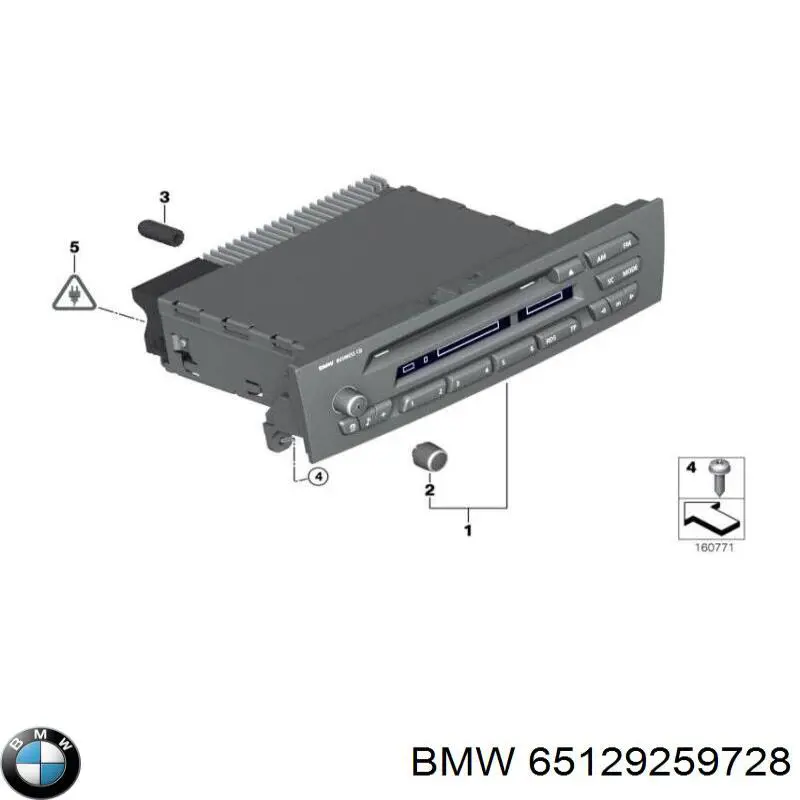 65129299443 BMW Магнітола (радіо AM/FM)