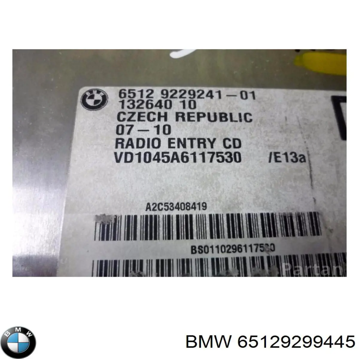 65129299445 BMW магнітола (радіо am/fm)