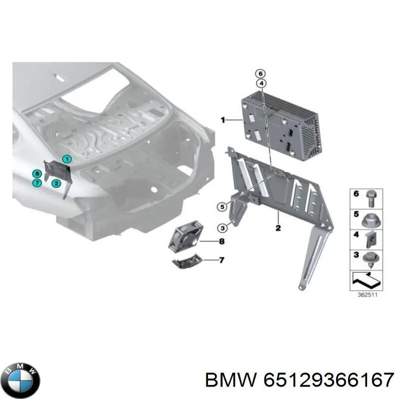 Підсилювач звуку аудіосистеми BMW 65129366167 ціна, від 154.88 USD