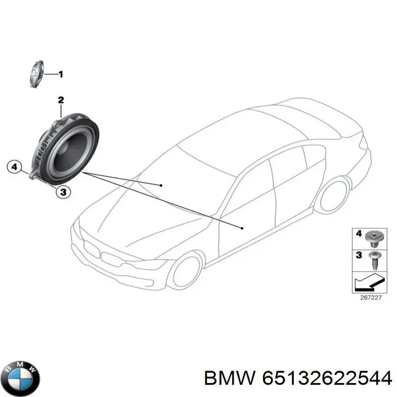 65132622544 BMW Динамік передній