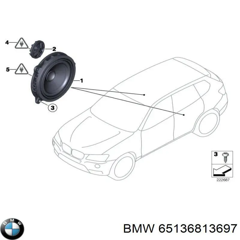 Динамік передньої двері BMW 65136813697 ціна, від 2.79 USD