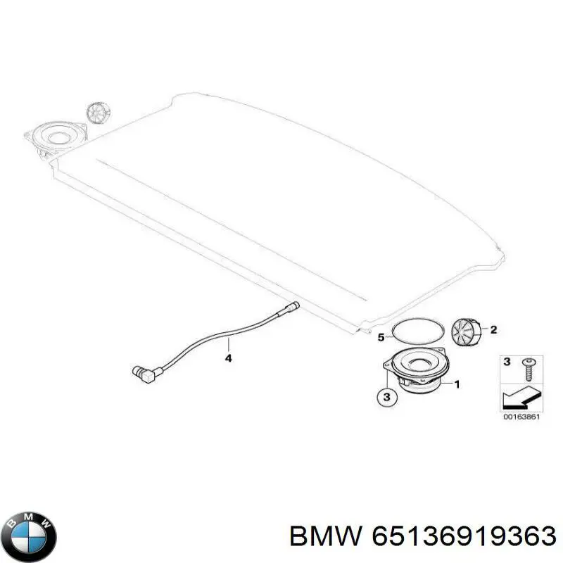 Купити 65136919363 BMW Динамік задньої полиці