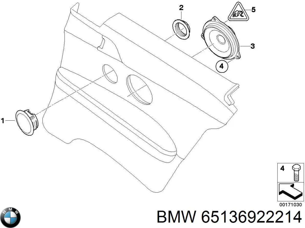Купити 65136922214 BMW Динамік передньої двері